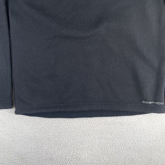 ExOfficio Alpental Sweater Mens Medium Black Pullover Fleece QuickDry Mock Neck - Picture 10 of 16